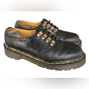 Doc Dr MARTENS Platform 8098 Black Lug Mens 4 Womens 6 Leather Oxfords England